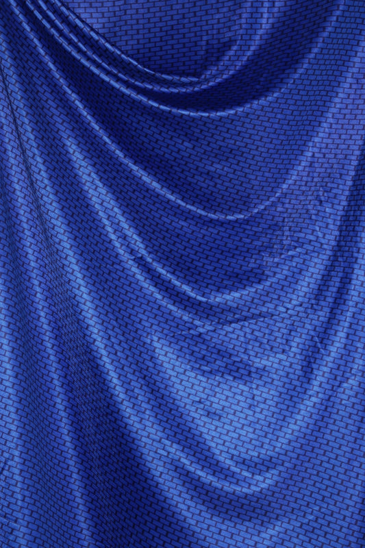 Spandex - Blue & Black brick pattern - Cosplay Fabric By the Yard - CosRoads Alley
