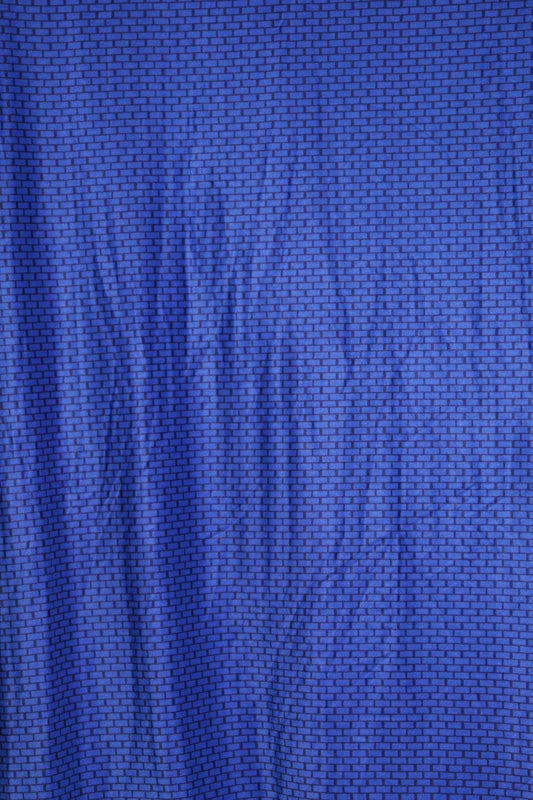 Spandex - Blue & Black brick pattern - Cosplay Fabric By the Yard - CosRoads Alley
