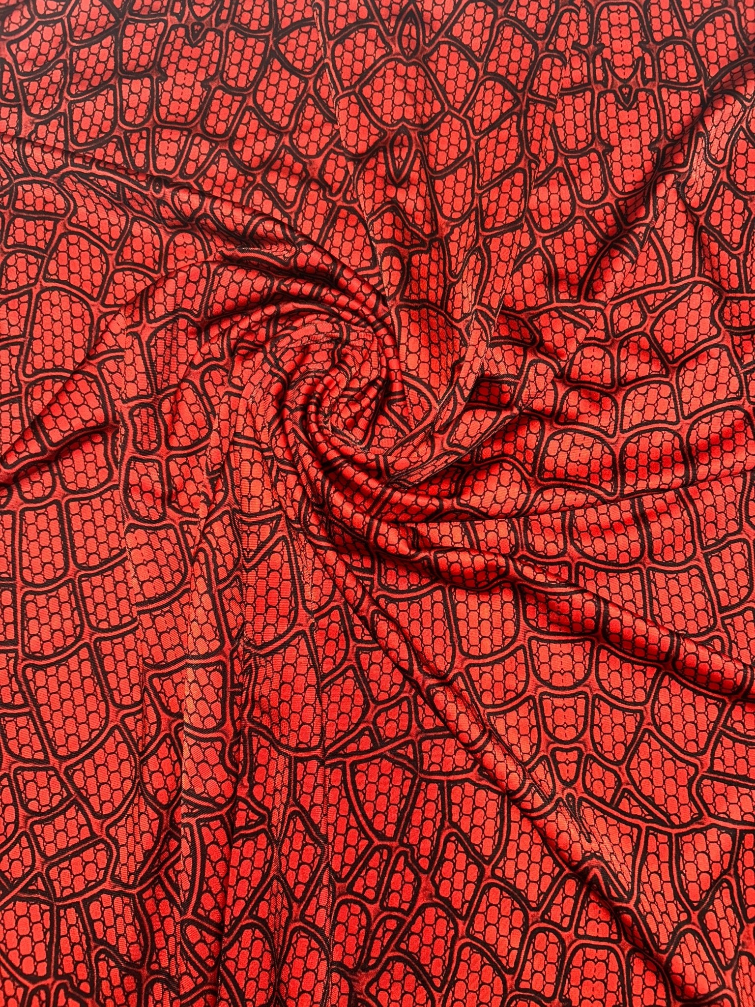 Spider Web Spandex Sample (B/R) | CosRoads Alley